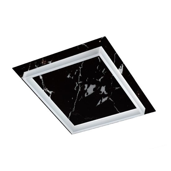 Plafoniera marmo nero per sala da pranzo led 48w cct 3000k 4000k
