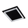 Plafoniera moderna quadrata nera led 48w cct 3000k 4000k 65cm