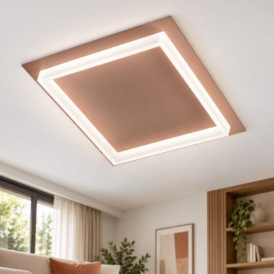 Plafoniera quadrata moderna pesca led 48w cct 3000k 4000k