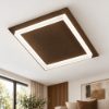 Plafoniera led 48w cct 3000k 4000k moderna per soggiorno quadrata ruggine