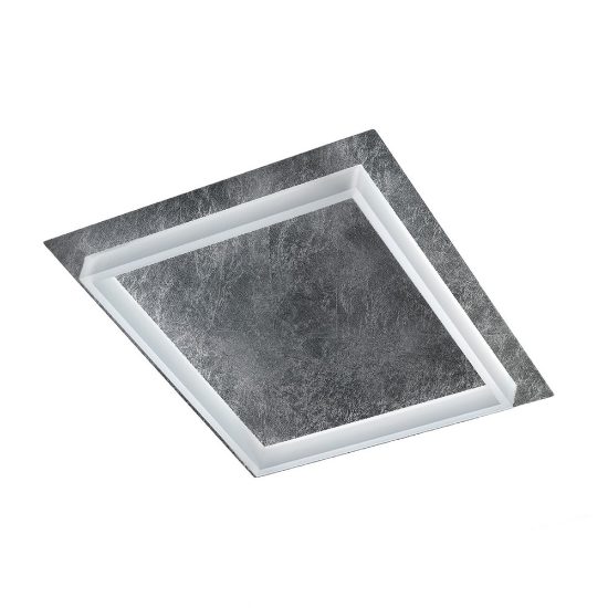 Plafoniera per sala da pranzo foglia argento led 48w cct 3000k 4000k