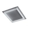 Plafoniera led 48w cct 3000k 4000k quadrata moderna grigio perla