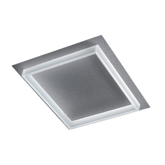 Plafoniera led 48w cct 3000k 4000k quadrata moderna grigio perla
