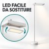 Paletto da esterno quadrato moderno pesca led 10w 3000k ip65 60cm