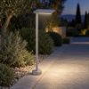 Paletto da giardino led 10w 3000k ip65 quadrato moderno grigio perla 60cm