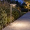 Lampioncino led 10w 3000k ip65 60cm moderno da esterno giardino quadrato tortora
