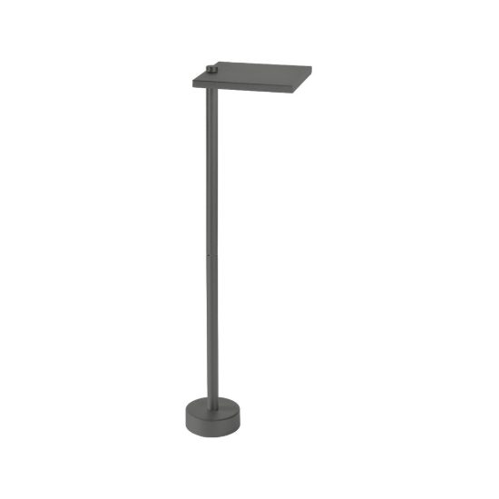 Lampione moderno quadrato antracite per esterno giardino led 10w 3000k ip65 60cm