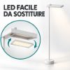 Lampione moderno quadrato antracite per esterno giardino led 10w 3000k ip65 60cm