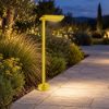 Paletto led 10w 3000k ip65 quadrato moderno per esterno giardino giallo girasole