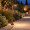 Lampione led 10w 3000k ip65 moderno per esterno giardino quadrata rame opaco