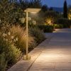Paletto per esterno led 10w 3000k ip65 quadrato moderno oro opaco 60cm