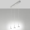 Fabas  dunk lampadario per cucina tre luci alluminio spazzolato led 24w 3000k dimmerabile