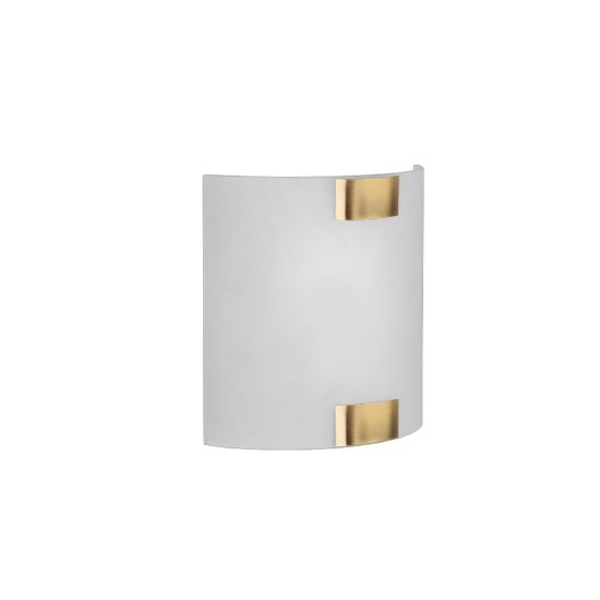 Applique da parete elegante ottone anticato vetro