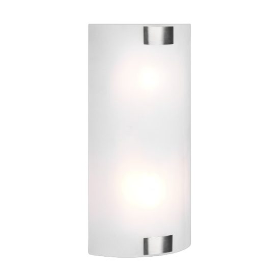 Applique da parete per corridoio rettangolare nickel opaco vetro