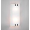 Applique da parete per corridoio rettangolare nickel opaco vetro