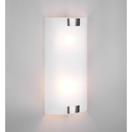 Applique da parete per corridoio rettangolare nickel opaco vetro
