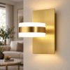 Fabas applique da parete dunk ottone satinato led 16w 3000k orientabile