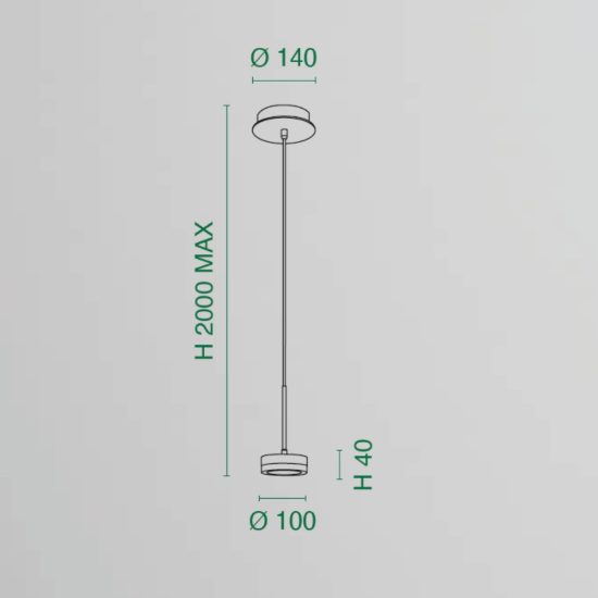 Fabas luce lampada a sospensione moderna disco ottone satinato led 8w 3000k