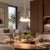 Fabas luce dunk lampada led 8w 3000k a sospensione moderna alluminio spazzolato