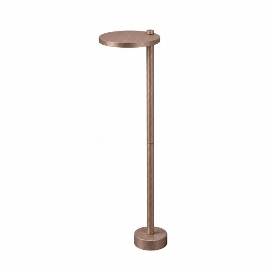 Lampione led 10w 3000k ip65 moderno per esterno giardino rotonda oro rosato