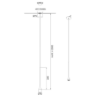 Fabas susa lampada da incasso a sospensione ottone led 5w 3000k