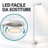 Lampione moderno rotonda antracite da esterno led 10w 3000k ip65 60cm