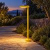 Paletto led 10w 3000k ip65 rotondo moderno per esterno giardino giallo girasole