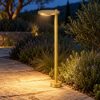 Paletto rotondo moderno per esterno oro opaco led 10w 3000k ip65 60cm