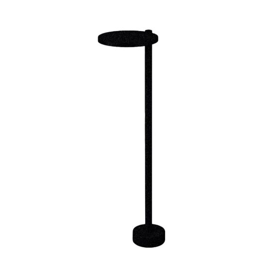 Lampioncino moderno rotondo nero per esterno giardino led 10w 3000k ip65 60cm