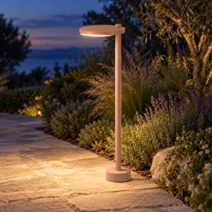 Paletto da esterno rotonda moderno pesca led 10w 3000k ip65 60cm