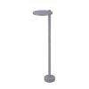 Paletto rotondo moderno grigio perla da giardino led 10w 3000k ip65 60cm