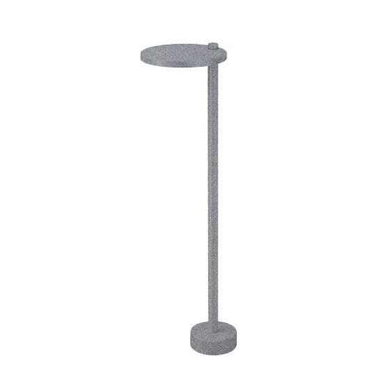 Paletto rotondo moderno grigio perla da giardino led 10w 3000k ip65 60cm