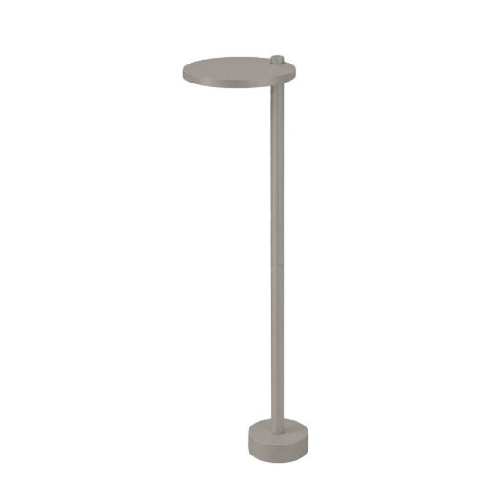 Lampioncino led 10w 3000k ip65 moderno da esterno giardino rotondo tortora 60cm