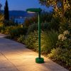 Lampioncino da esterno moderno rotondo verde bosco led 10w 3000k ip65 60cm