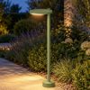 Paletto da giardino led 10w 3000k ip65 rotondo moderno verde salvia 60cm