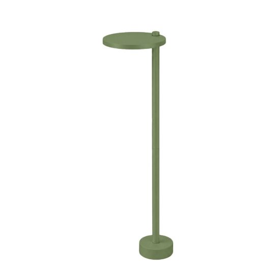 Paletto da giardino led 10w 3000k ip65 rotondo moderno verde salvia 60cm