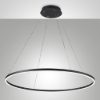Fabas giotto lampadario moderno per salone anello nero led 60w 3000k dimmerabile triac