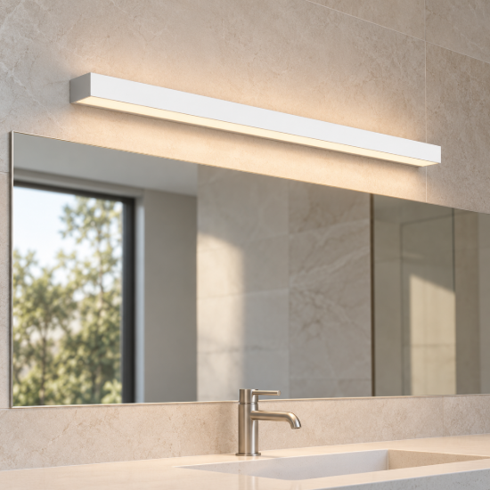 Applique per specchio bagno cromo led 3000k ip44 90cm