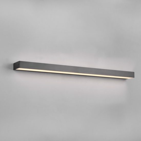 Applique per bagno led 13w 3000k nero opaco 90cm