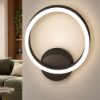 Fabas giotto applique da parete per soggiorno moderna nera led 18w 3000k dimmerabile