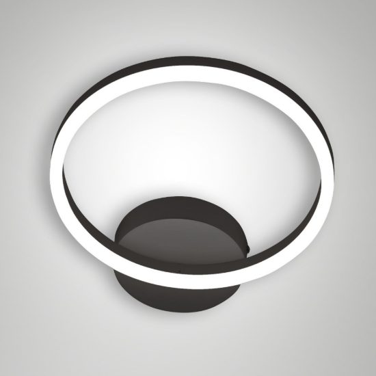 Fabas giotto applique da parete per soggiorno moderna nera led 18w 3000k dimmerabile