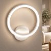 Fabas luce giotto applique led 18w 3000k dimmerabile moderna bianca