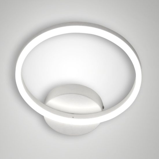 Fabas luce giotto applique led 18w 3000k dimmerabile moderna bianca