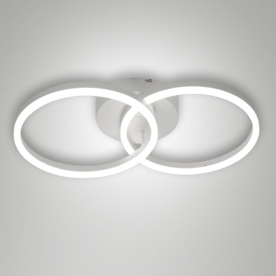 Fabas luce giotto plafoniera led 36w 3000k dimmerabile moderna bianco