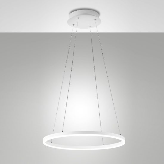 Fabas giotto lampadario moderno bianco led 36w 4000k dimmerabile