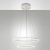 Fabas luce giotto lampadario a sospensione led 52w 3000k dimmerabile 2 luci minimal bianco