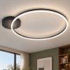 Fabas giotto plafoniera moderna nera led 36w 3000k dimmerabile