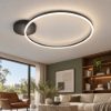 Fabas giotto plafoniera moderna nera led 36w 3000k dimmerabile