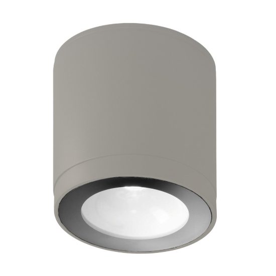 Faretto led 8,5w 3000k ip65 moderno da esterno soffitto cilindrico tortora