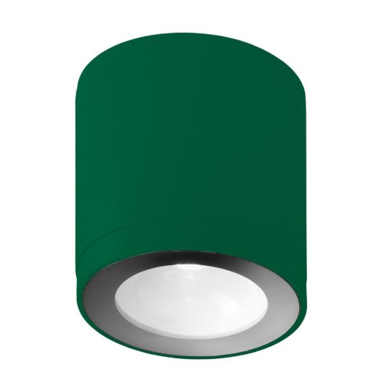 Faretto da esterno soffitto moderno cilindrico verde bosco led 8,5w 3000k ip65